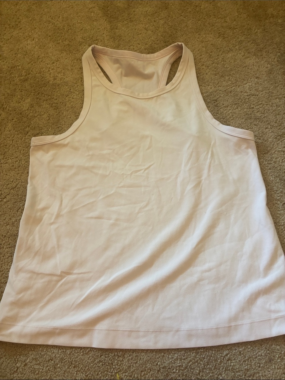 Lululemon Align Waist-Length Racerback Nulu Tank Top White/pink